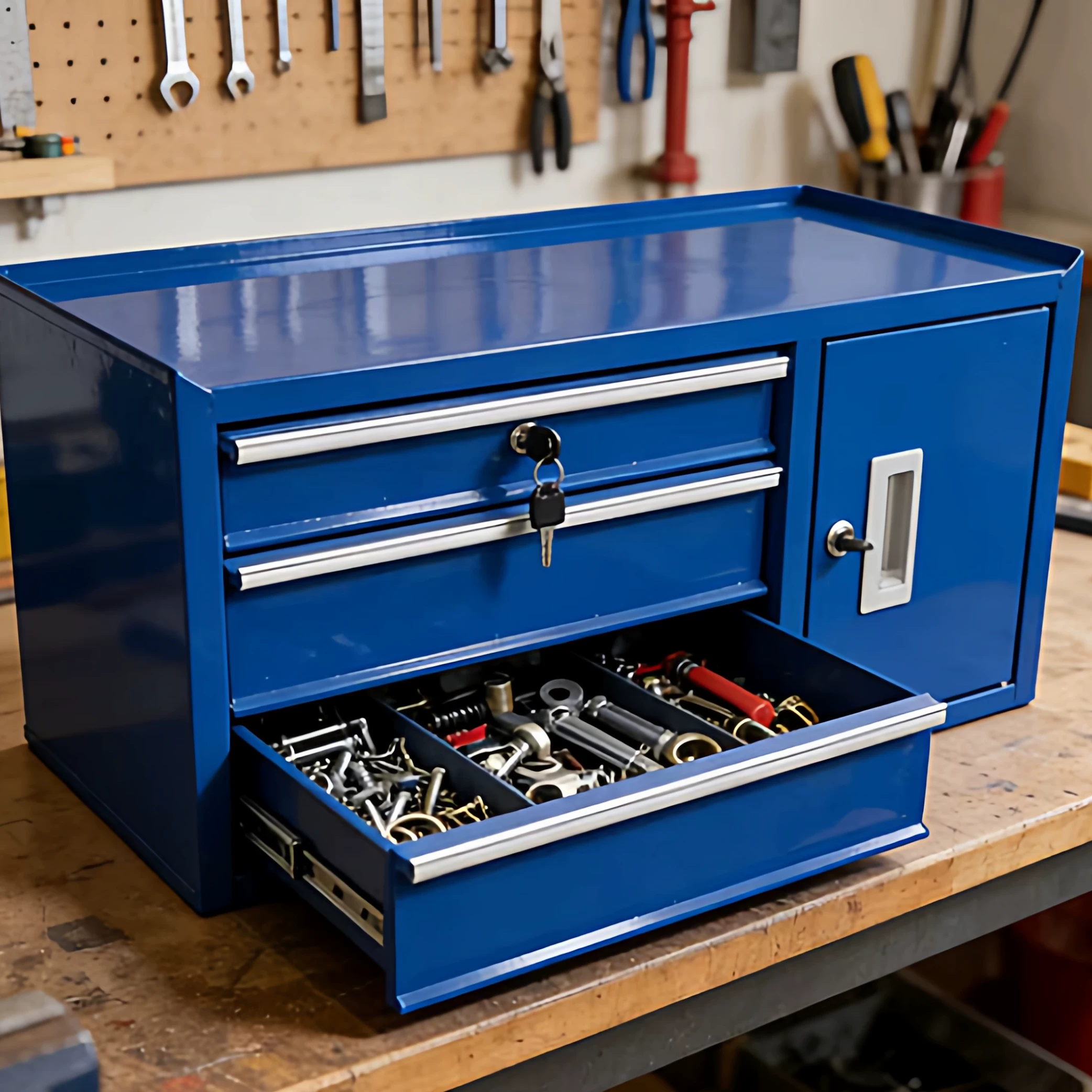 Workshop Tools Uses - Caja de almacenamiento metálica multiusos para