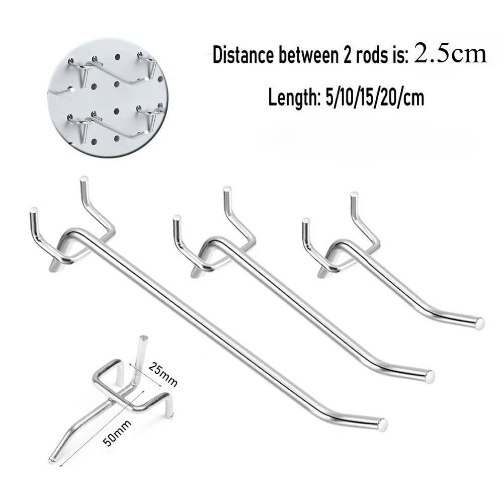 Workshop Tools.Hanging Board - 5 Ganchos de Acero al Carbono