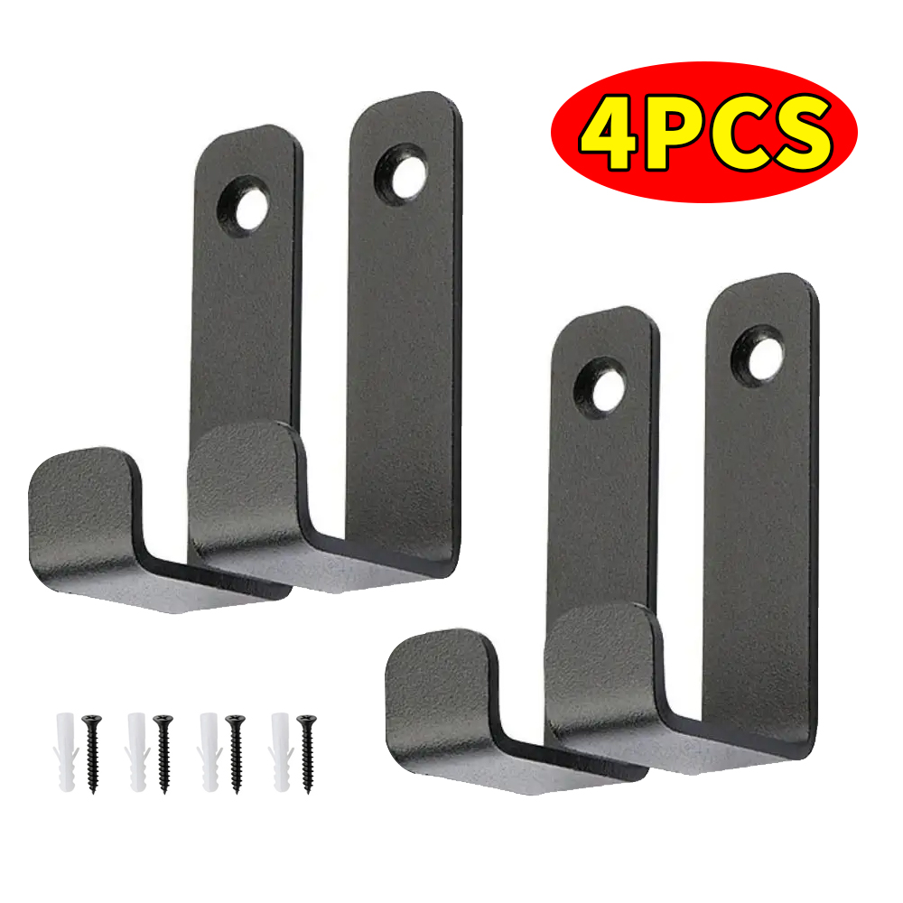 Screw Organizer Kit - Perchero de Pared Metálico Negro, Gancho