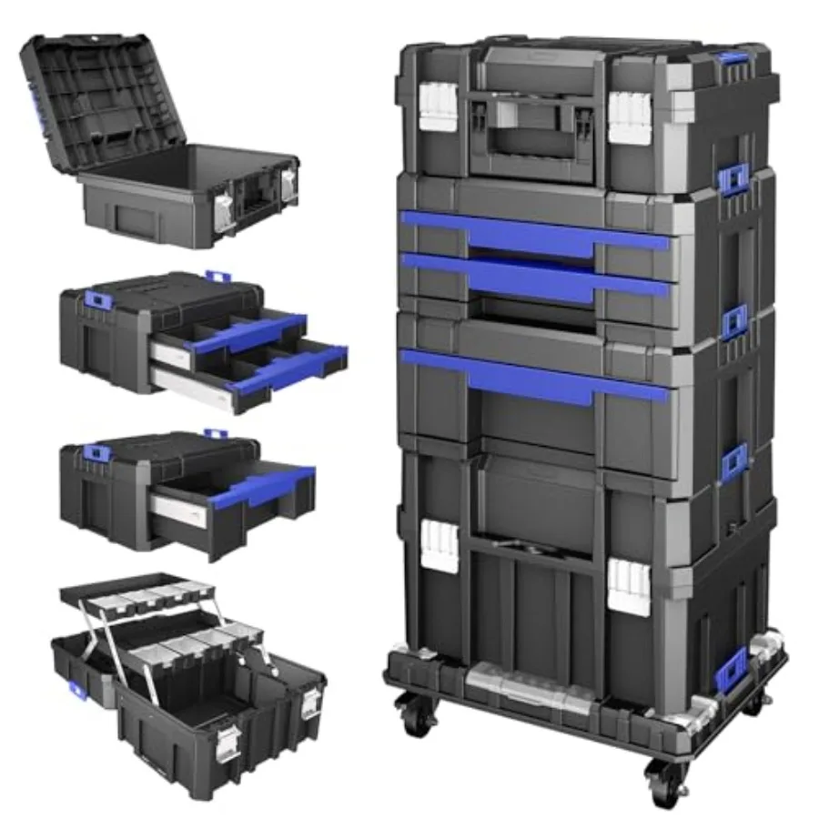 Caja de herramientas apilable  - Workshop Tools Uses reseña y precio
