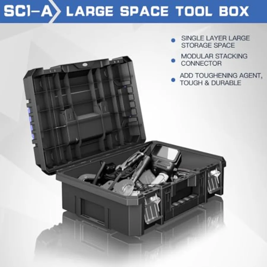 Caja de herramientas apilable  - Workshop Tools Uses reseña y precio